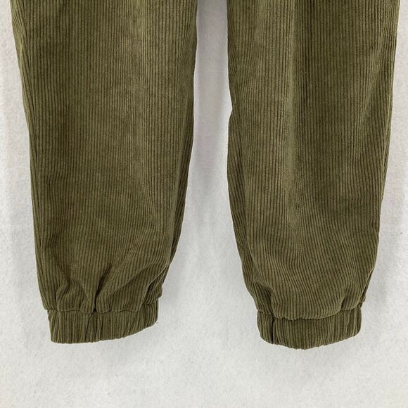 NWT Halara Green Mid Rise Button Zipper Pockets Corduroy Casual Joggers Sz Small - Picture 8 of 9